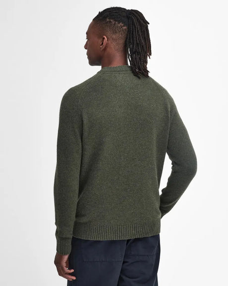 Barbour Grangetown Crew Neck Sweater, mid olive