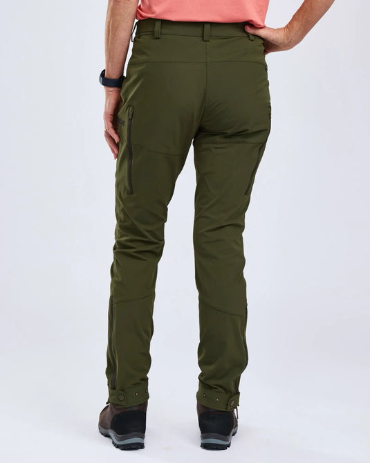 Pinewood Abisko Light Stretch Trousers Dames, MossGreen/MossGreen