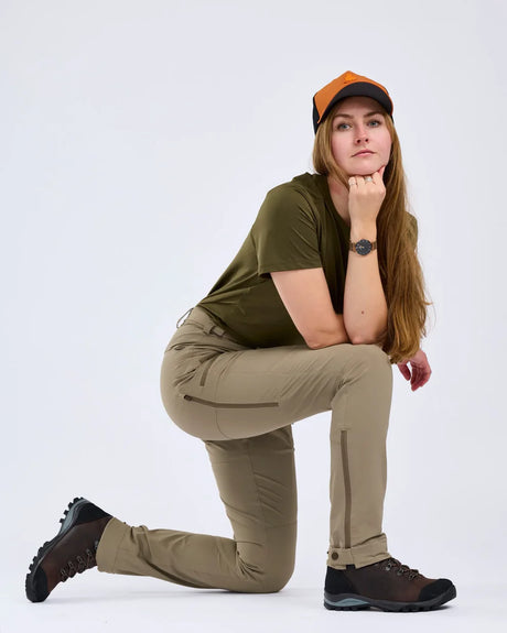 Pinewood Abisko Light Stretch Trousers W, mole brown