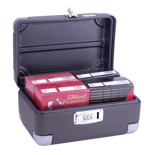 Munitiekoffer voor 100 hagelpatronen met cijferslot