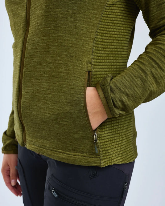 Pinewood Abisko Fleece Jacket Dames, Olive Green