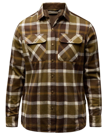 Pinewood Douglas Shirt W, olive green/cream white