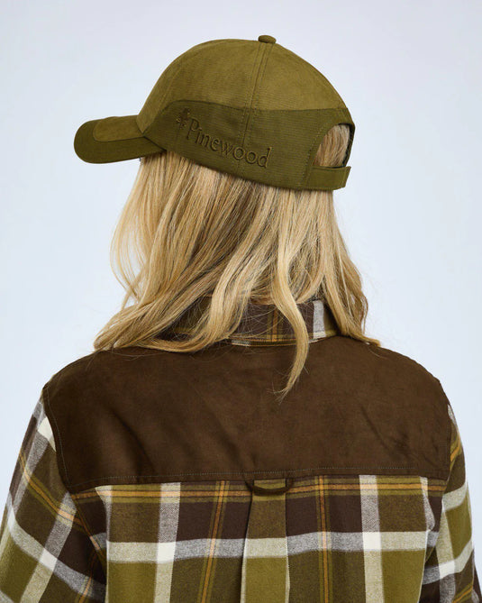 Pinewood Douglas Shirt W, olive green/cream white