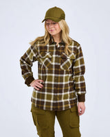 Pinewood Douglas Shirt W, olive green/cream white