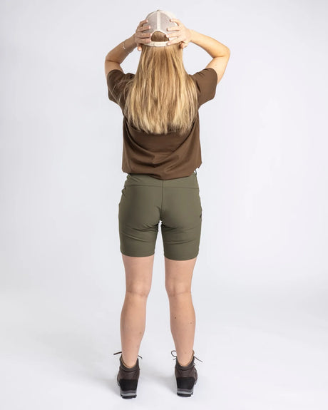 Pinewood 3-pack T-shirt Dames, Green/H.Brown/Khaki