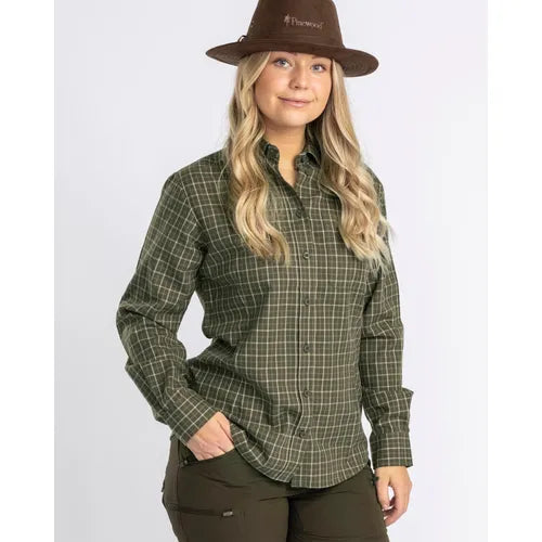 Afbeelding laden in Galerijviewer, Pinewood Nydala Grouse Shirt W, moss green
