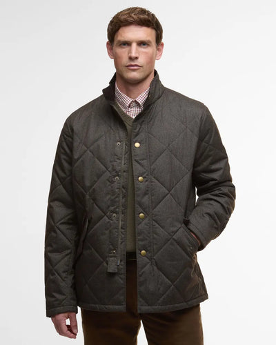 Barbour Winter Shoveler Quilted Jacket, dark olive