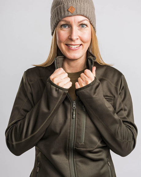 Pinewood Furudal/Frazer Active Power Fleece Women, dark mossgreen
