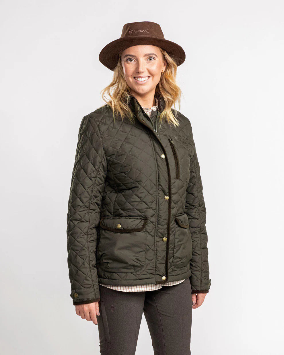 Pinewood Nydala Classic Quilt Jacket W, moss green