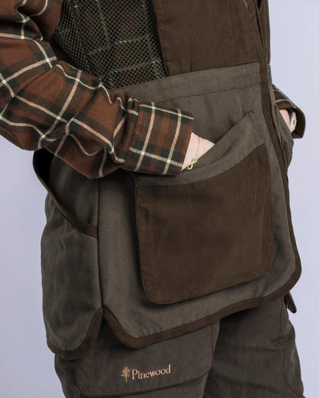 Pinewood Shooting Vest W, suede brown