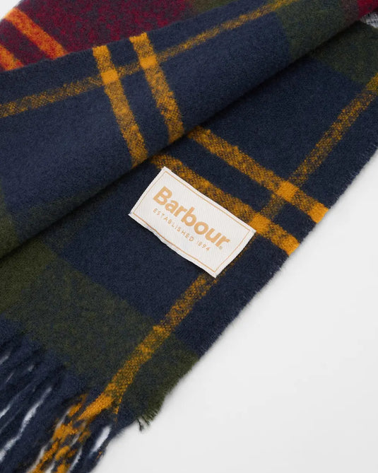 Barbour Deanna Tartan Scarf, winterberry tartan