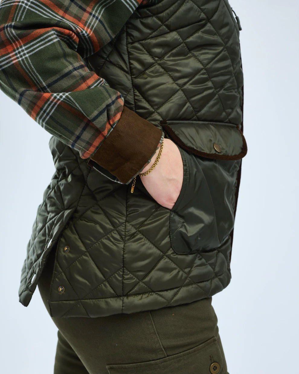 Pinewood Nydala Classic Vest Women, moss green