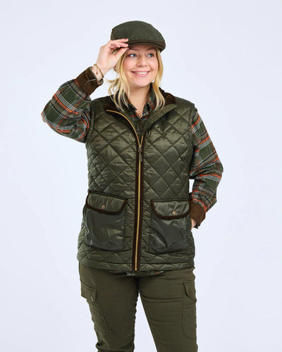 Pinewood Nydala Classic Vest Women, moss green