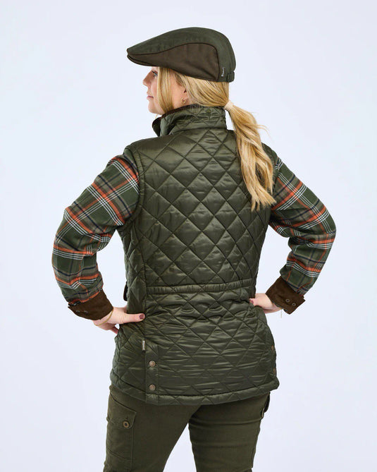 Pinewood Nydala Classic Vest Women, moss green