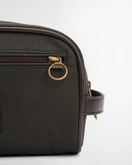 Barbour Wax Washbag, olive