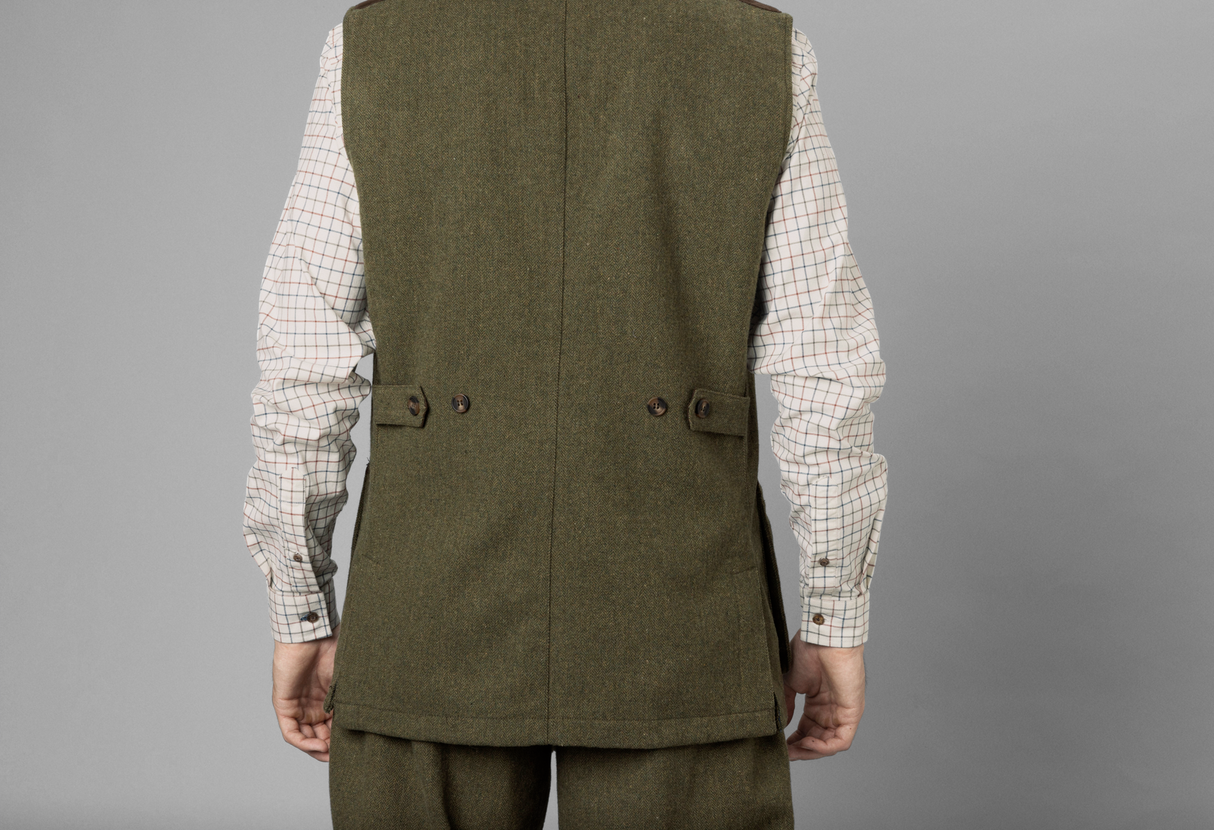 Seeland Hillside Tweed Waistcoat, moss green