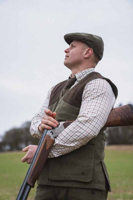 Seeland Hillside Tweed Waistcoat, moss green