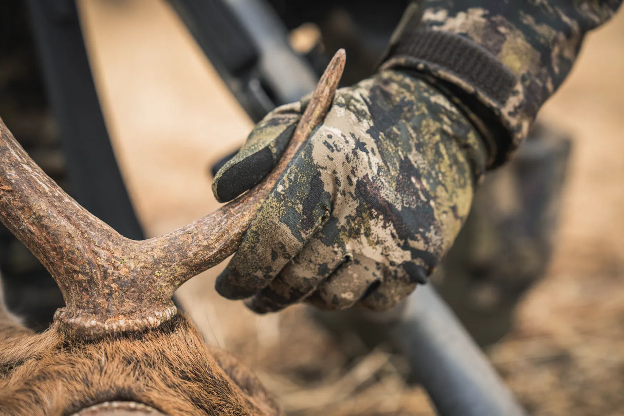 Seeland Grip Camo Gloves, InVis MPC green