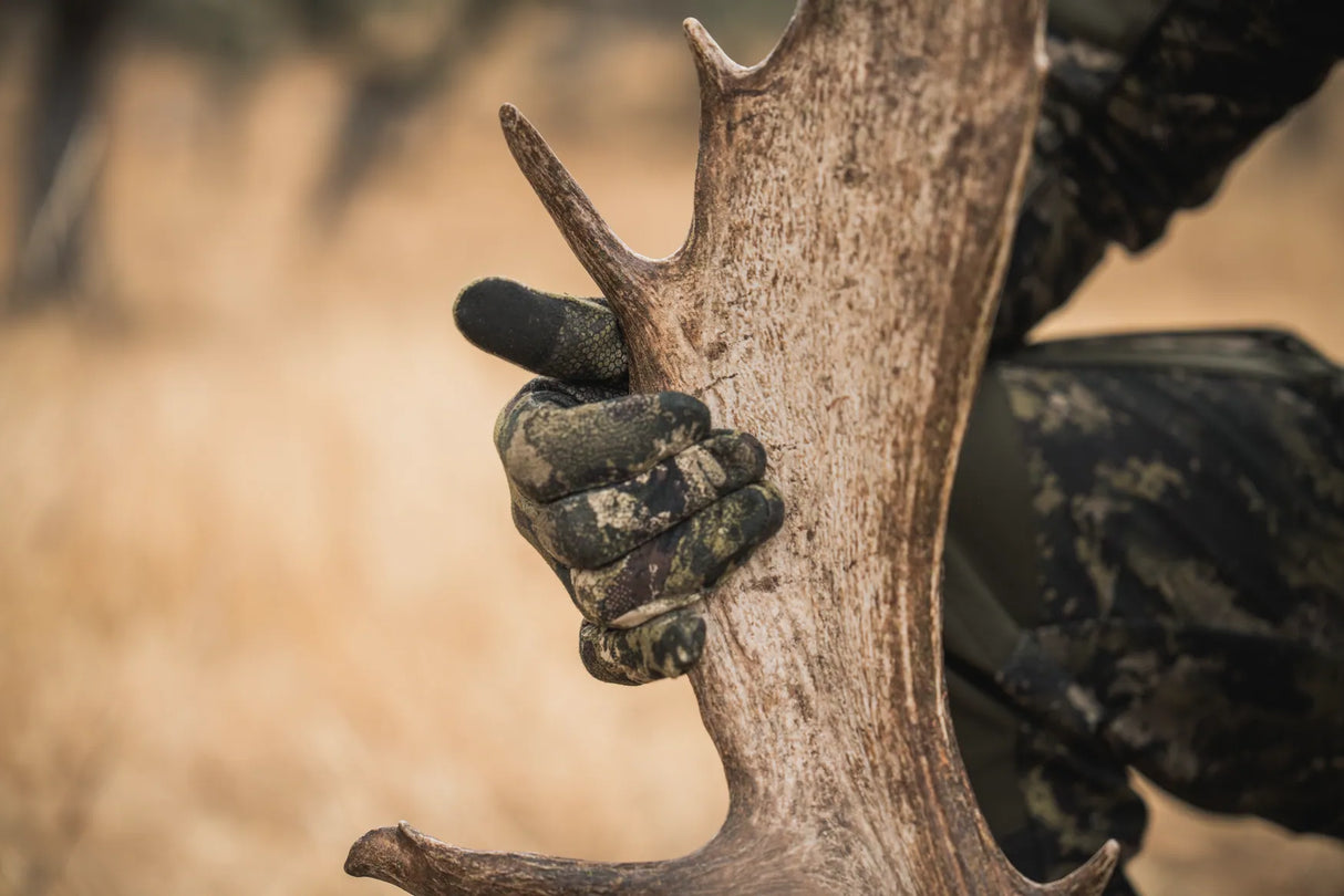 Seeland Grip Camo Gloves, InVis MPC green
