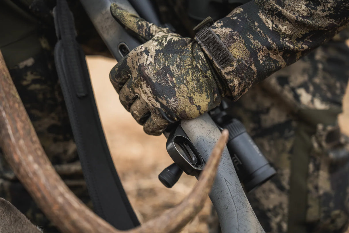 Seeland Grip Camo Gloves, InVis MPC green