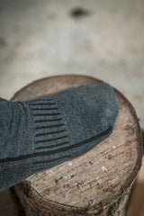 Seeland Field Heavy Merino Sock, grey melange/black