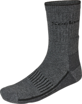 Seeland Field Heavy Merino Sock, grey melange/black