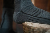 Seeland Field Heavy Merino Sock, grey melange/black