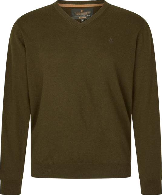 Seeland Pine V-hals trui Pine Groen