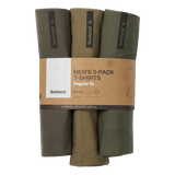 Seeland 3-Pack T-shirt, pine green/military olive/grape leaf