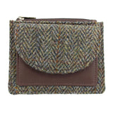 Harris Tweed Rory Coin-Card Purse, green/brown