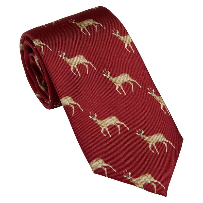 Laksen Roe Buck Tie, vintage red