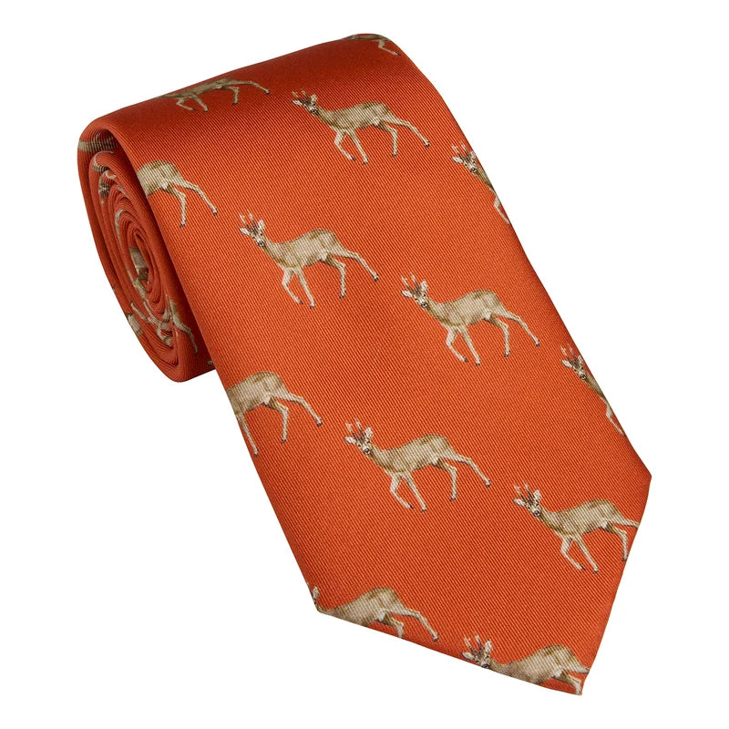 Laksen Roe Buck Tie, burnt orange