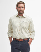 Barbour Field Tattersall Regular Shirt, green/brown
