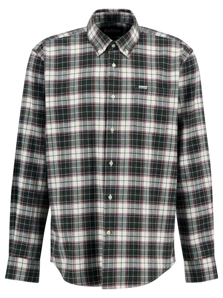 Barbour Telfield Regular Checked Shirt, olive