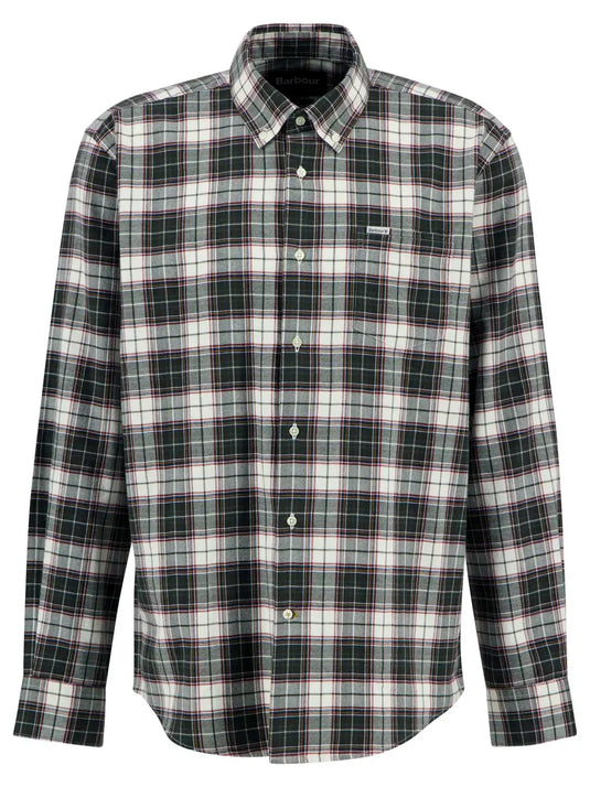 Barbour Telfield Regular Checked Shirt, olive