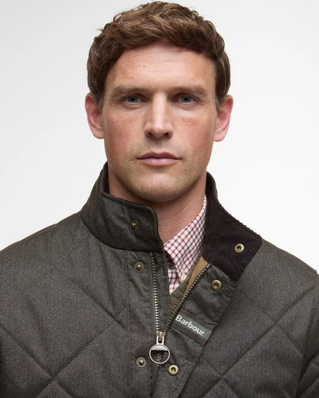 Barbour Winter Shoveler Quilted Jacket, dark olive