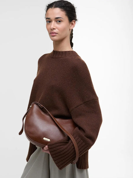Barbour Sorrel Leather Sling Bag, brown