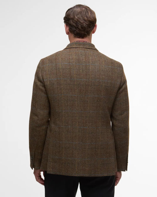 Barbour Sullivan Moons Check Blazer, brown