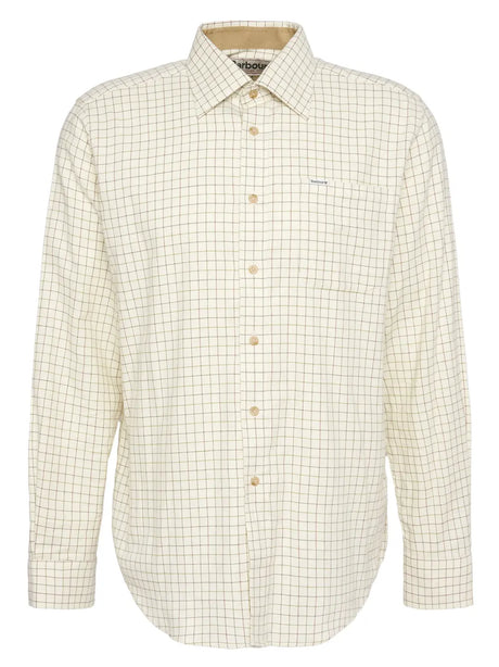 Barbour Field Tattersall Regular Shirt, green/brown