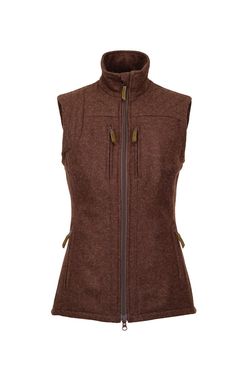 Afbeelding laden in Galerijviewer, Jagdhund Gamshag 2, loden dames waistcoat, brown
