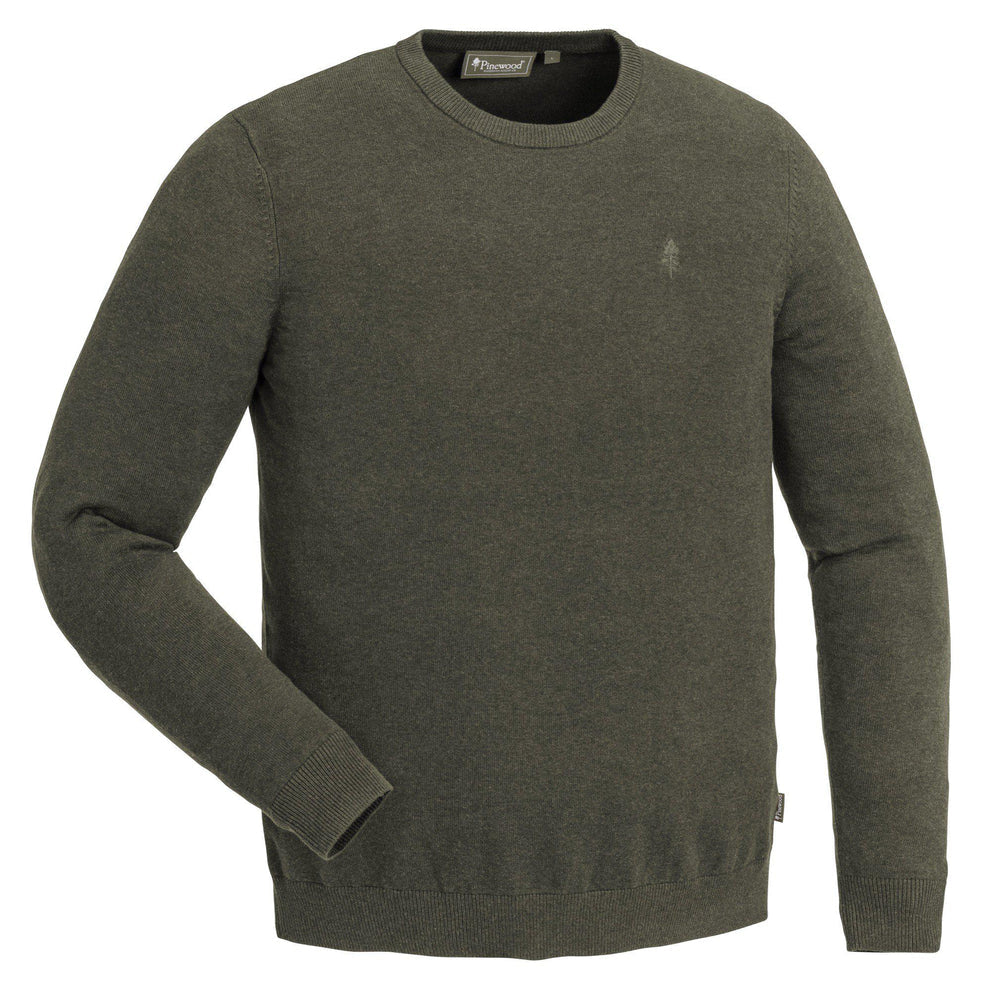 Pinewood Värnamo Crewneck Knitted Sweater Men, green melange