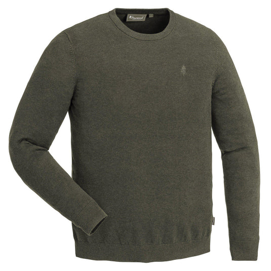 Pinewood Värnamo Crewneck Knitted Sweater Men, green melange