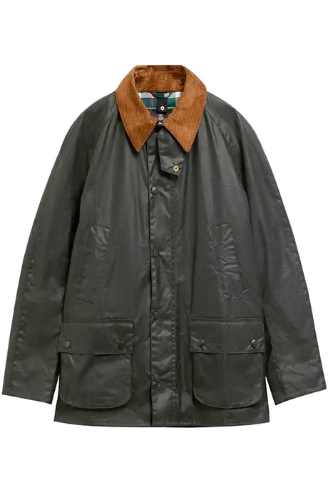 Barbour Ashby Waxed Jacket, sage/evergreen