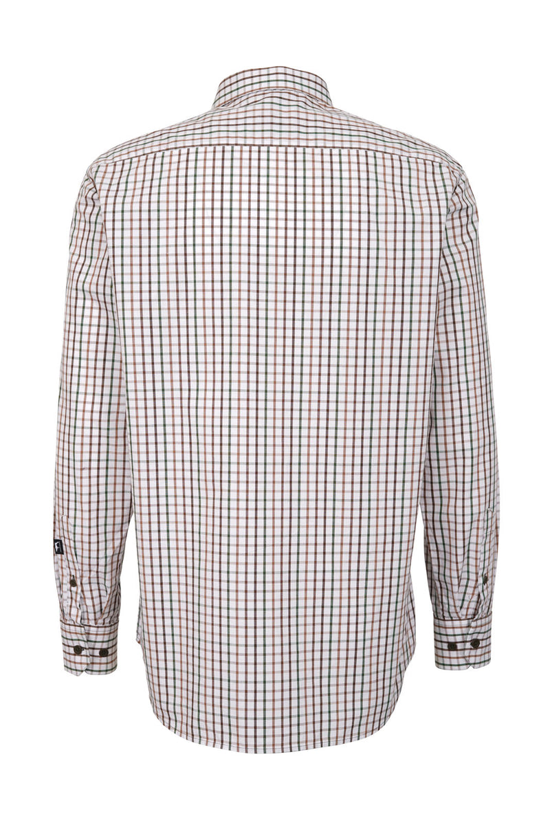 Afbeelding laden in Galerijviewer, Jagdhund heren overhemd "Xaver", green/brown
