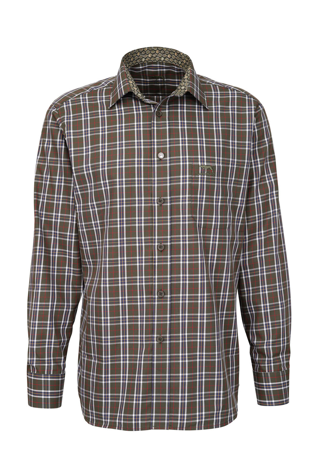 Jagdhund heren overhemd "Joseph", green check