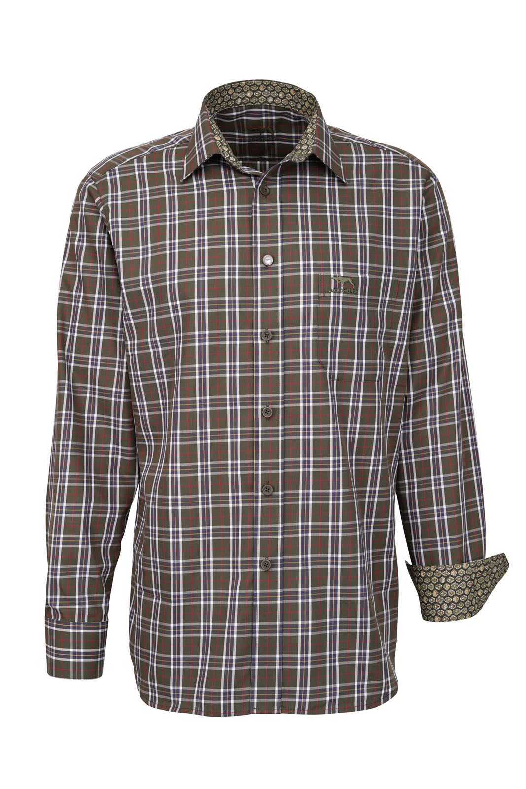 Jagdhund heren overhemd "Joseph", green check