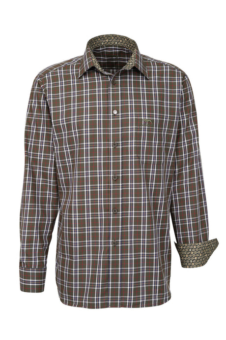 Jagdhund heren overhemd "Joseph", green check