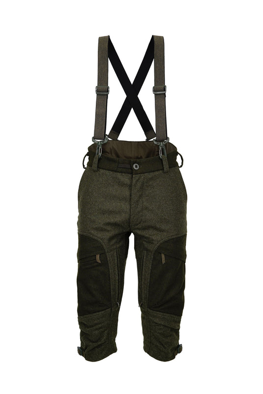 Jagdhund Dolomiten 4, knielange herenbroek, loden, groen