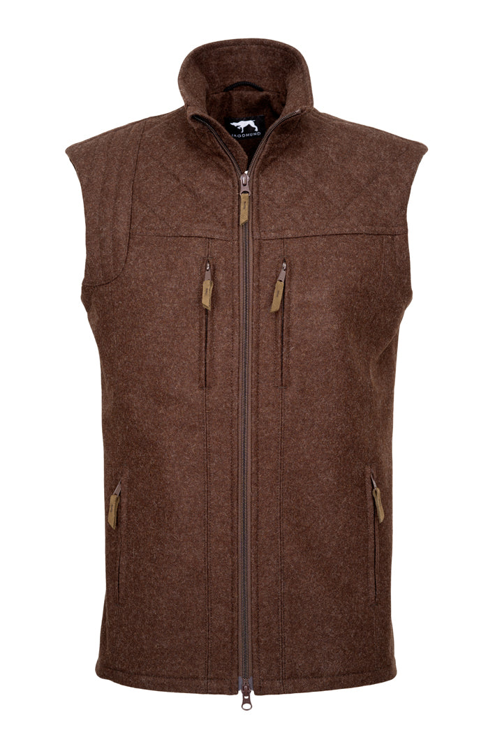 Afbeelding laden in Galerijviewer, Jagdhund Gamsfeld 2, loden heren waistcoat, bruin
