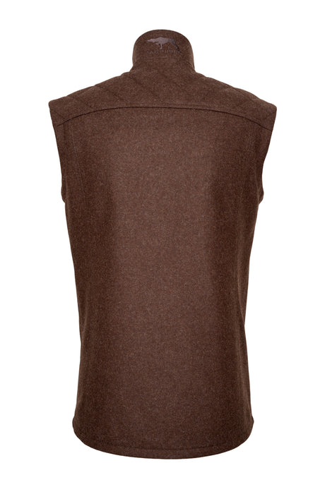 Jagdhund Gamsfeld 2, loden heren waistcoat, bruin
